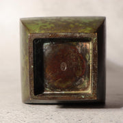 Japanese Bronze Flower Vase Ichinose Soushin Tea Ceremony Ikebana Kodo Box BV7126