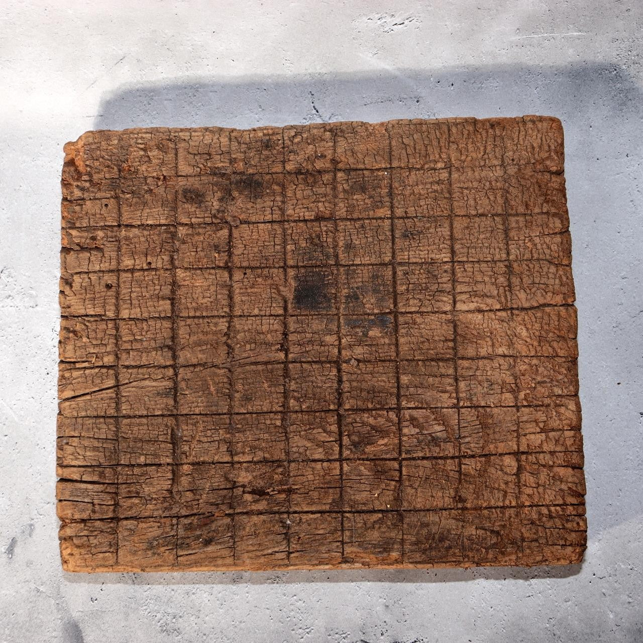 Antique Japanese Shogi Board Rustic Mingei Folk Art with Wooden Pieces WO4831