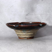 Japanese Antique Ceramic Bowl Wooden Box Kyushu-style Kiln-Effect Glaze Bowl14