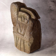 Japanese Antique Stone Statue TanoKami Rice Field God Garden Idol 14kg SDB13818