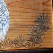 Japanese Antique 15 inches Ema Votive Tablet Wood Minogame Turtle Temple Shinto5