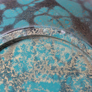 Japanese Bronze Bud Vase Green and Gold Patina Flower Holder BV7765