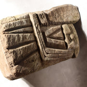 Japanese Antique Stone Statue TanoKami Rice Field God Garden Idol 14kg SDB13810