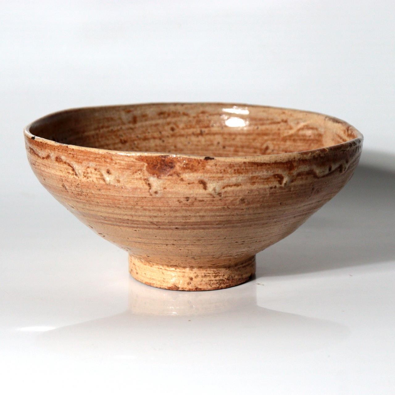 Antique Meiji Japanese Hagi Ware Pottery Matcha Tea Bowl Modern Box PCP3137