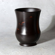 Japanese Solid Bronze Bud Vase by Gyokusen - with Mismatched Wooden Box0