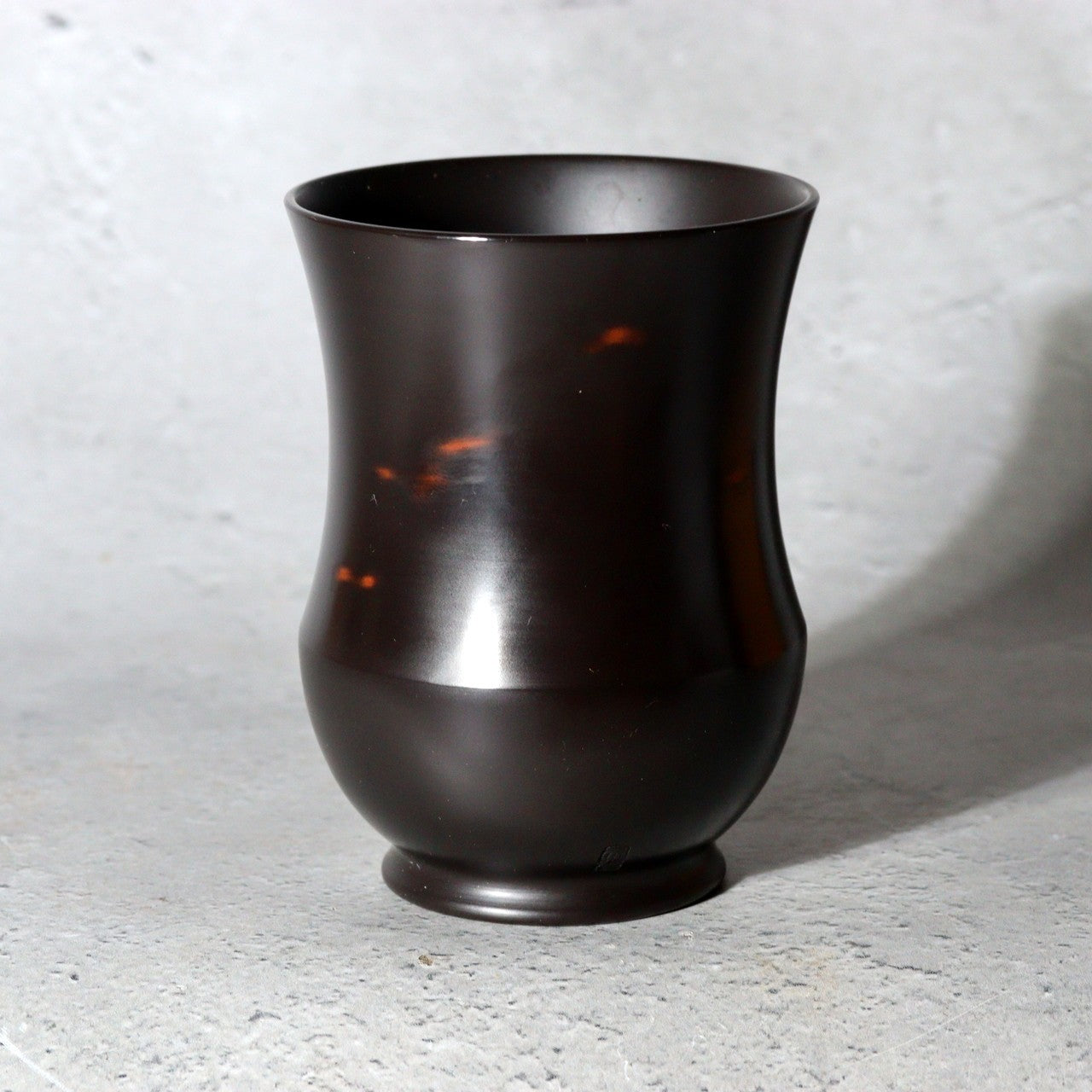 Japanese Solid Bronze Bud Vase by Gyokusen - with Mismatched Wooden Box0