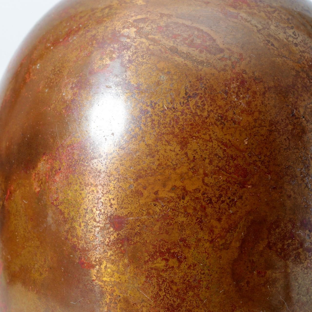 Vintage Japanese Copper Flower Vase Kabin Mottled Patina Signed BV7919
