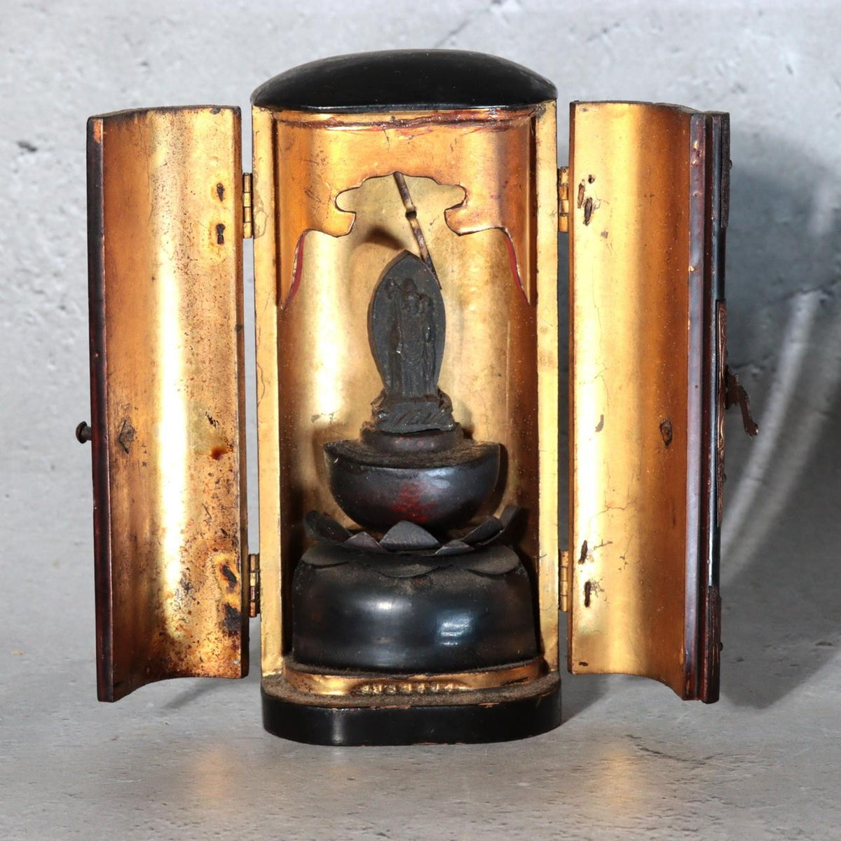Antique Japanese Late Edo–Early Meiji Zushi Kannon Buddhist Shrine – WO65415