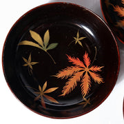 11-Piece Japanese Antique Urushi Lacquerware Set Gold Maki-e Chrysanthemum etc10