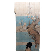 Late Edo Japanese Boro Nobori Flag Samurai Hand Painted Hemp BRKW17317
