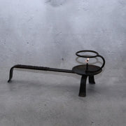Masterpiece Hand-Forged Iron Candlestick Izumo Swordsmith Hiromitsu Signed Japan12