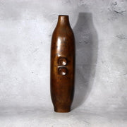 Vintage Japanese Modernist Bronze Vase  Brutalist Industrial Sculpture 1.8kg9