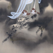 Japanese Hand-painted Silk Hanging Scroll Kakejiku Kannon Dragon Fukai10