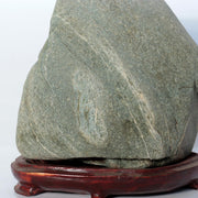 Vintage Japanese Suiseki Viewing Stone with Carved Wooden Daiza Base7