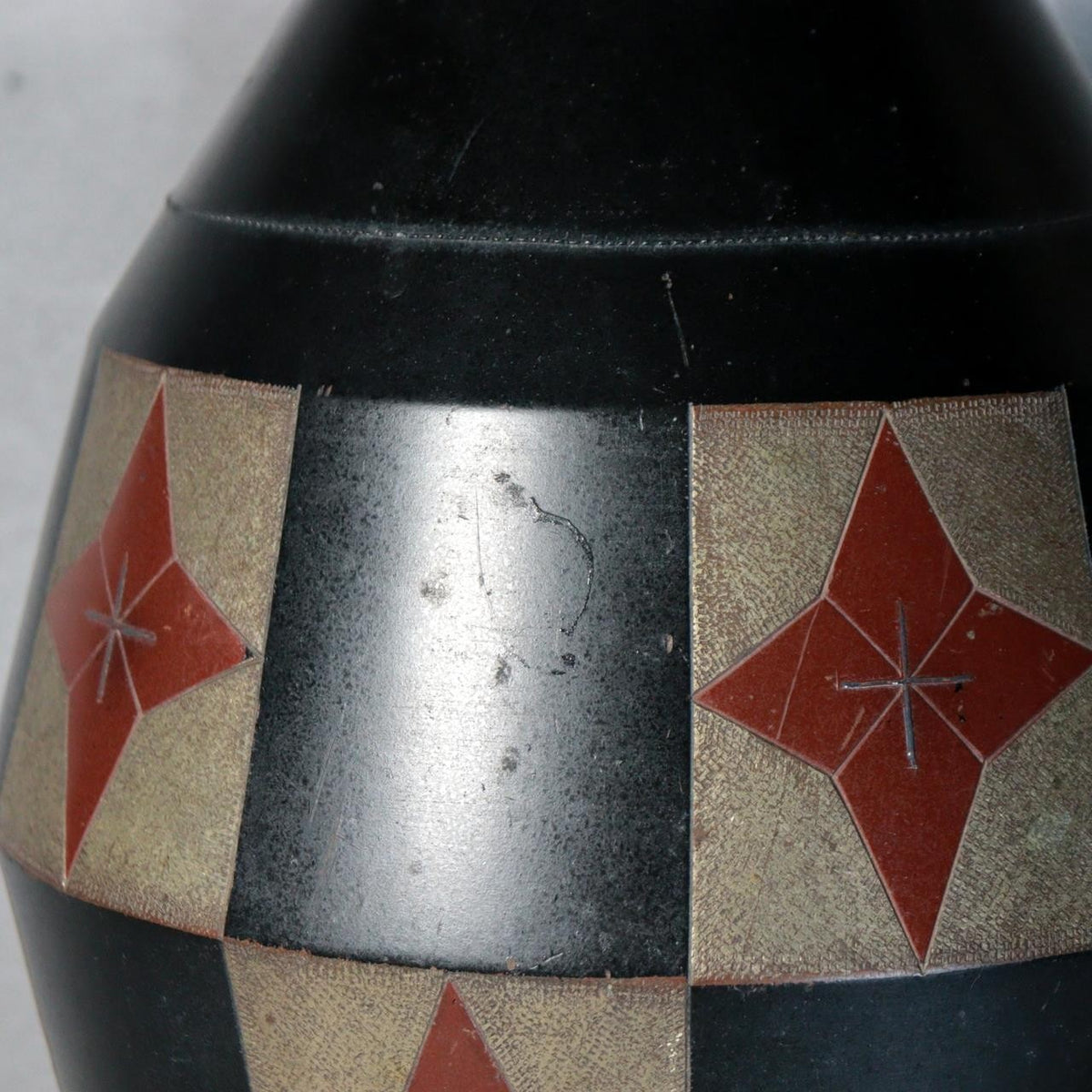 Vintage Japanese Bronze Vase Hozan Silver Inlay Kikyo Bellflower Motif9