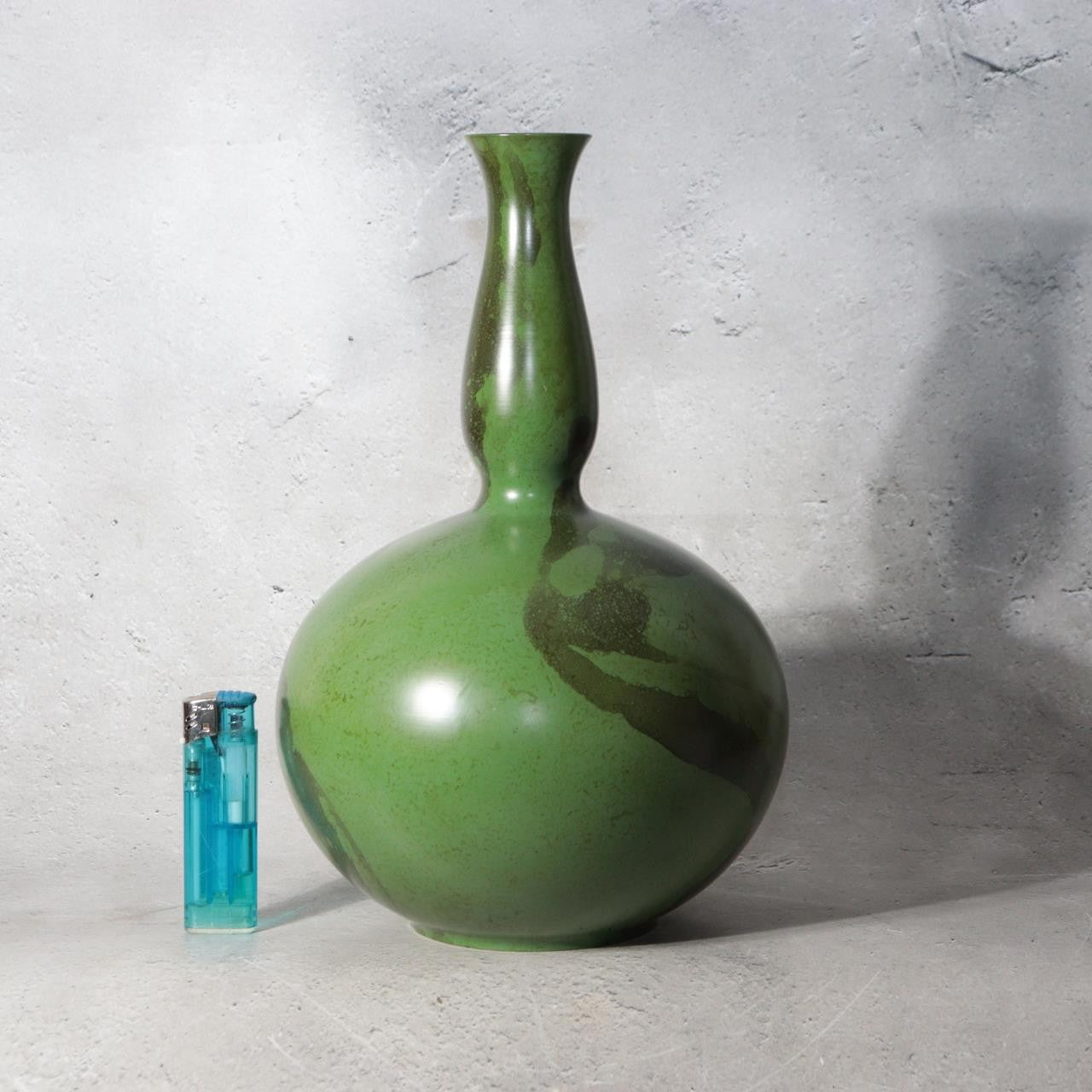 Japanese Takaoka Cast Bronze Gourd Vase Keisuke Tomobako BV7831