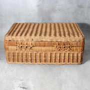 Vintage Japanese Bamboo Woven Basket Trunk Suitcase Bag14