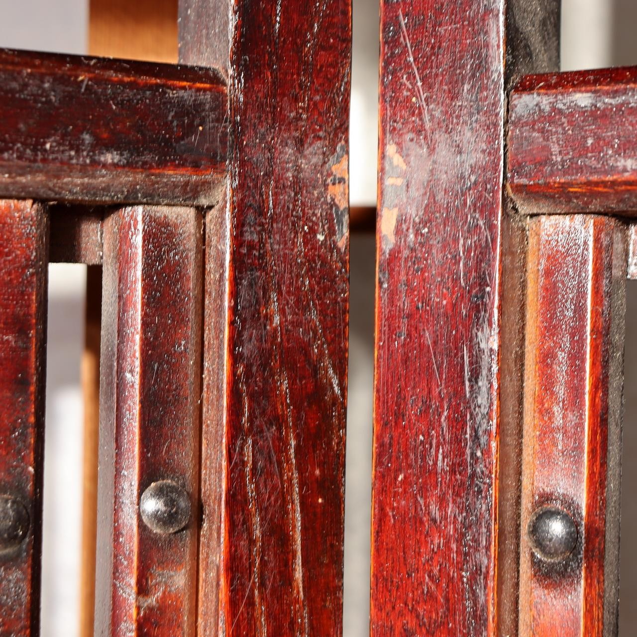 Antique Japanese Wooden Screen Tsuitate Byobu Folding Lattice Partition WO50412