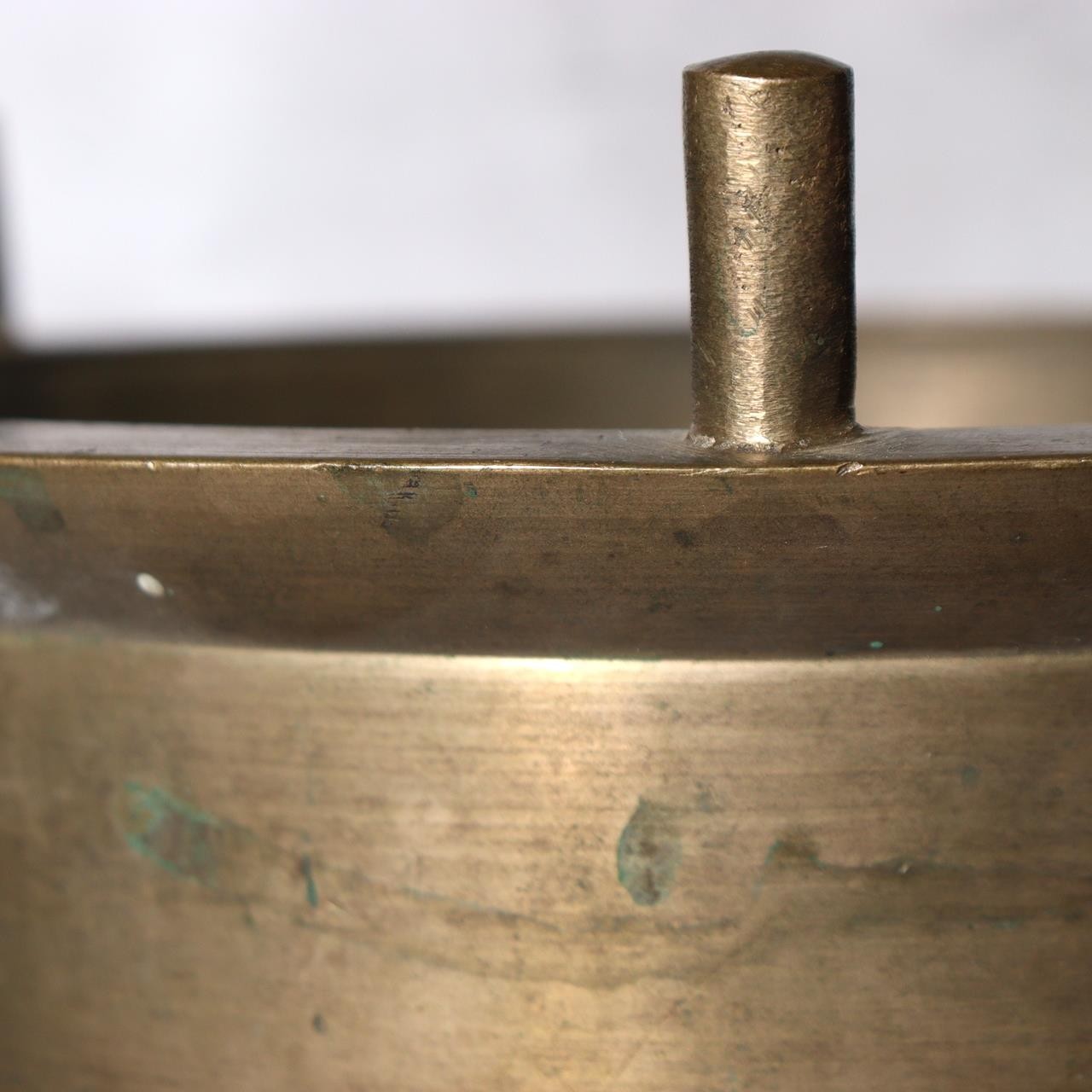 Large Antique Japanese Temple Gong Surigane 1861 Late Edo Period Kyoto 2.45kg10