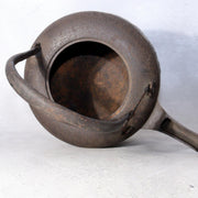 Japanese Antique Cast Iron Choshi Sake Kettles Set of 2 Kamon Inscription6