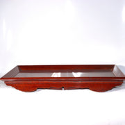 Japanese Antique Wood Foldable Low Desk Table Mitsuba Aoi Crest Kyozukue WO5471