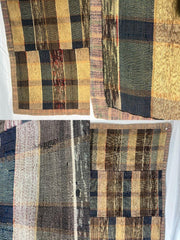 Vintage Japanese Sakiori Rag Weaving Kofu Textile Striped Rug BRKW1912
