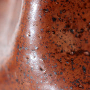 Late Edo Japanese Tamba Ware Kurikawa-Glazed Faceted Tokkuri Sake Bottle with Bo9
