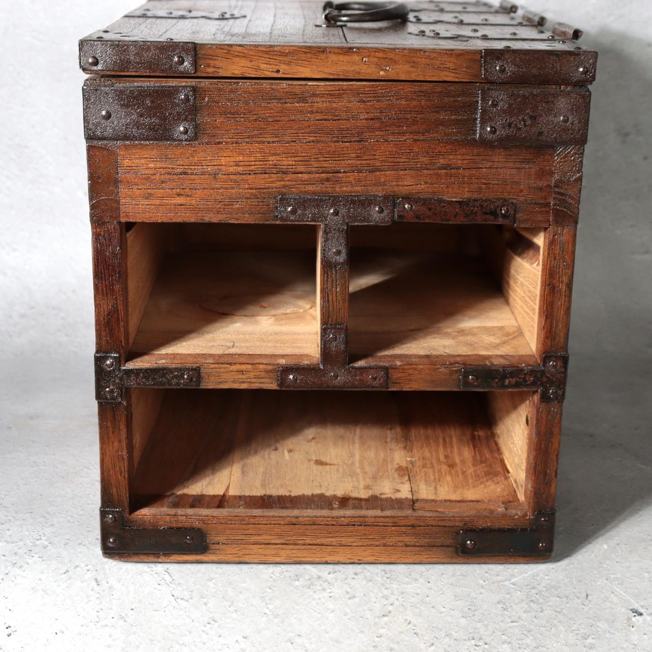 Antique Small Meiji Japanese Wooden Suzuribako Writing Box Ko dansu WO6295