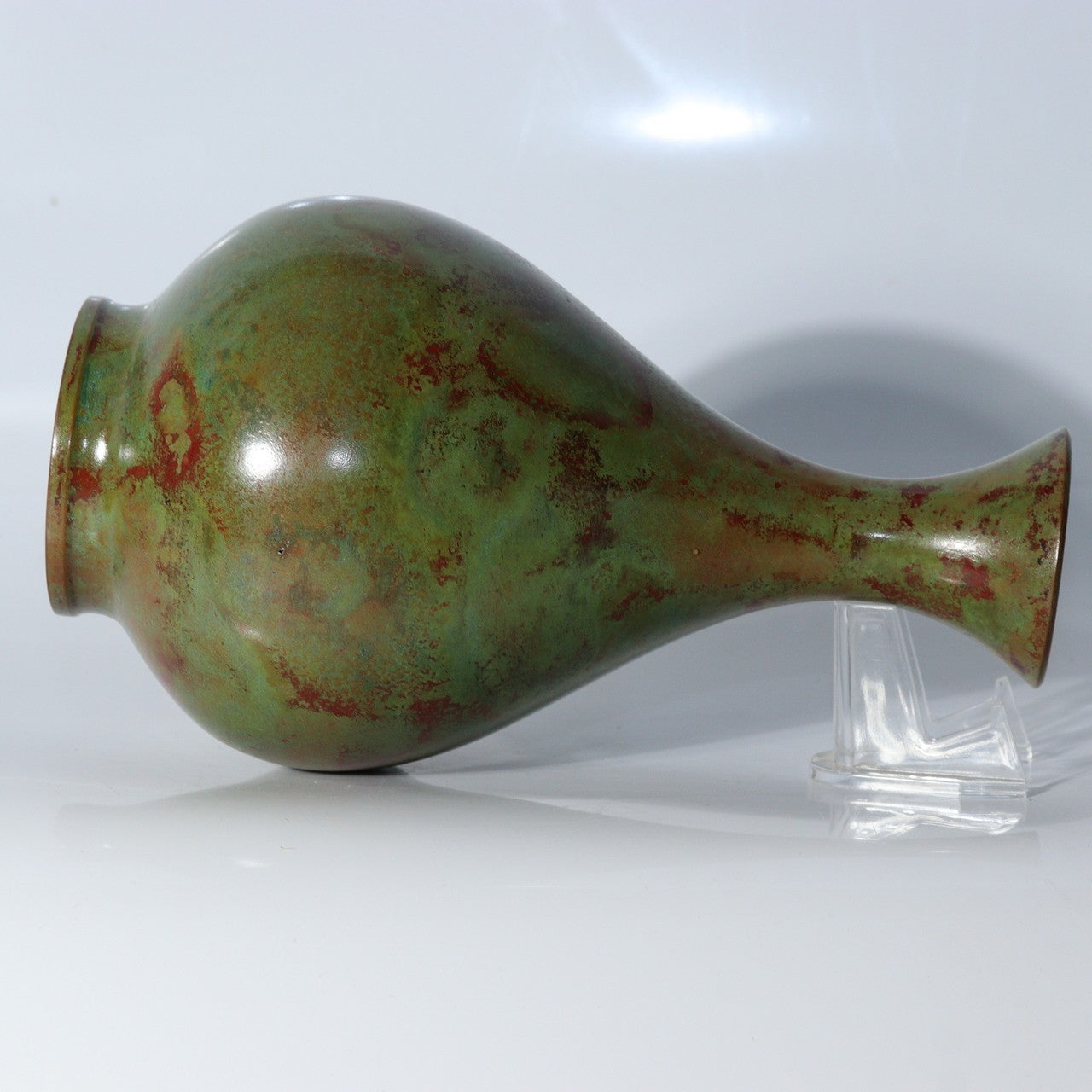 Japanese Vintage Bronze Vase Hana to Onna Yoshihisa Hasegawa Gasan BV7595