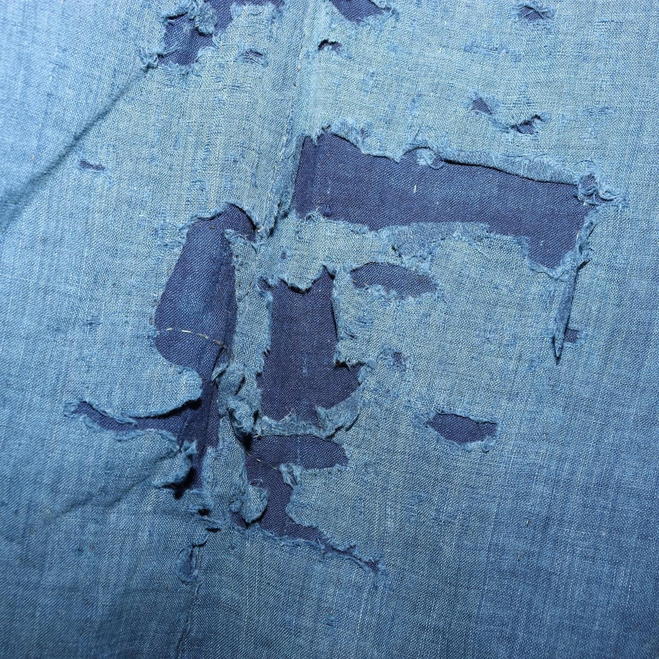 Antique Japanese Boro Noragi Hanten Jacket Sashiko Indigo Patchwork Rugged BRKW112