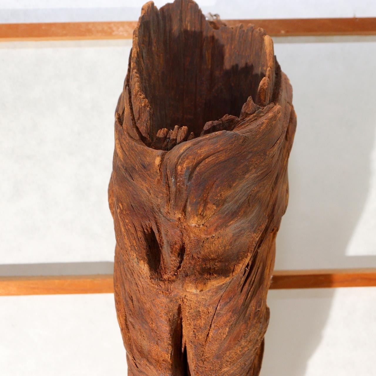 Japanese Rustic Natural Wood Root Hanging Flower Vase Kake-Hanairi 28cm WO5653