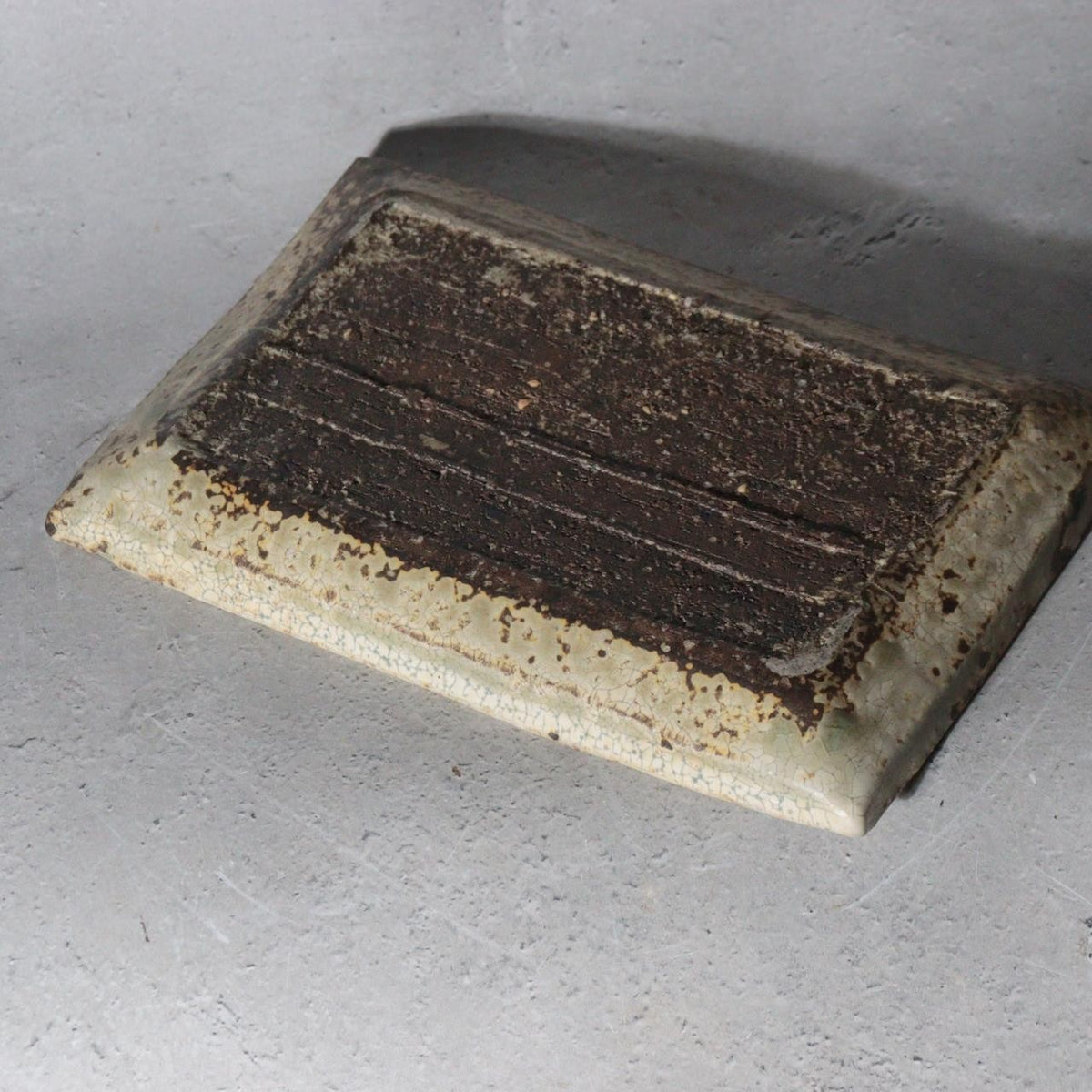 Contemporary Japanese Pottery Rectangular Plate Atsushi Ogata Hakeme Kohiki6