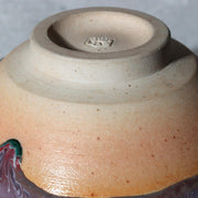 Japanese Kujaku Peacock Tenmoku Matcha Tea Bowl Chawan Matsuyama Gaei Box11