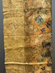 Antique 19th 20th C. Japanese Kinran Brocade Buddhist Textile Temple Banner Boro9