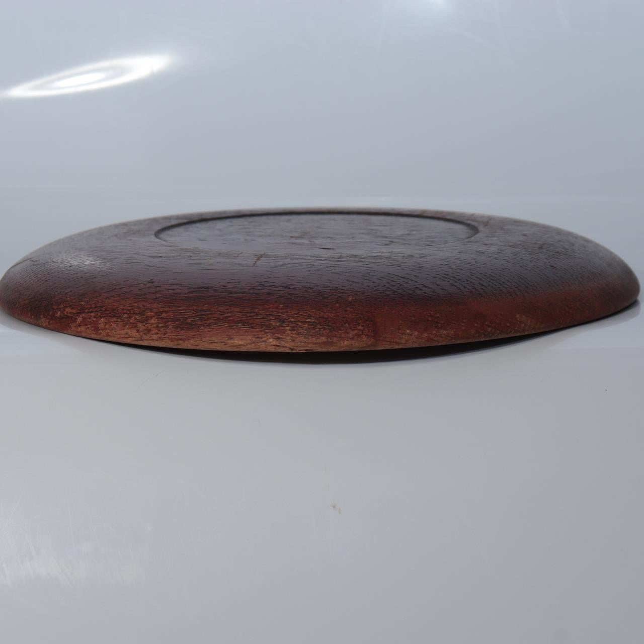 Vintage Japanese Chestnut Wood Round Trays Set of 2 Odate Shinmeisha Festival9