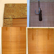 Japanese Bamboo Misu Sudare Blinds Set of 4 Engraved Hooks Box19