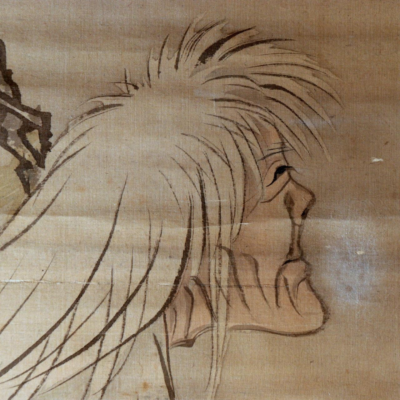Japanese Hanging Scroll Kakejiku Kintaro Yamauba Bear Hokusai Reproduction4