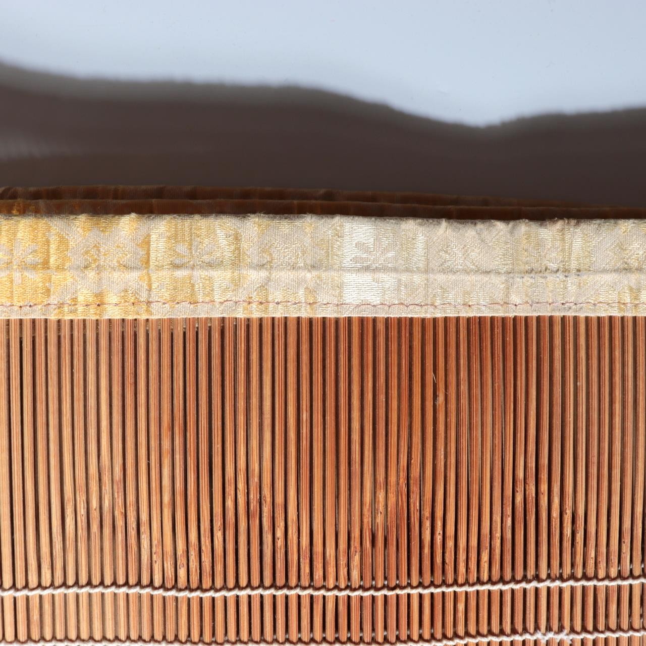Japanese Vintage Woven Bamboo Ozashiki Sudare Misu Blinds Set of 2 VG4236
