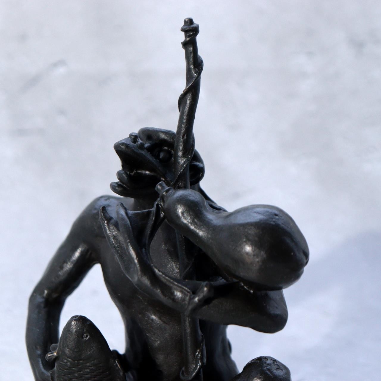 Japanese Cast Bronze Kappa Taikobo Statue by Takashi Omori BOSa605