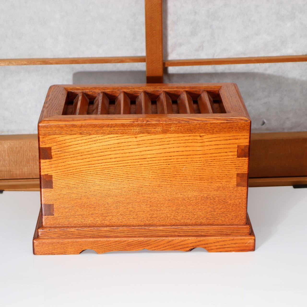 Japanese Wooden Saisen-bako Offering Box - Traditional Woodcraft 30cm WO5703