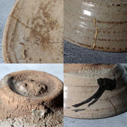 Antique Japanese E-Karatsu Chawan Tea Bowl Edo Period Kintsugi Repair Wooden Box8