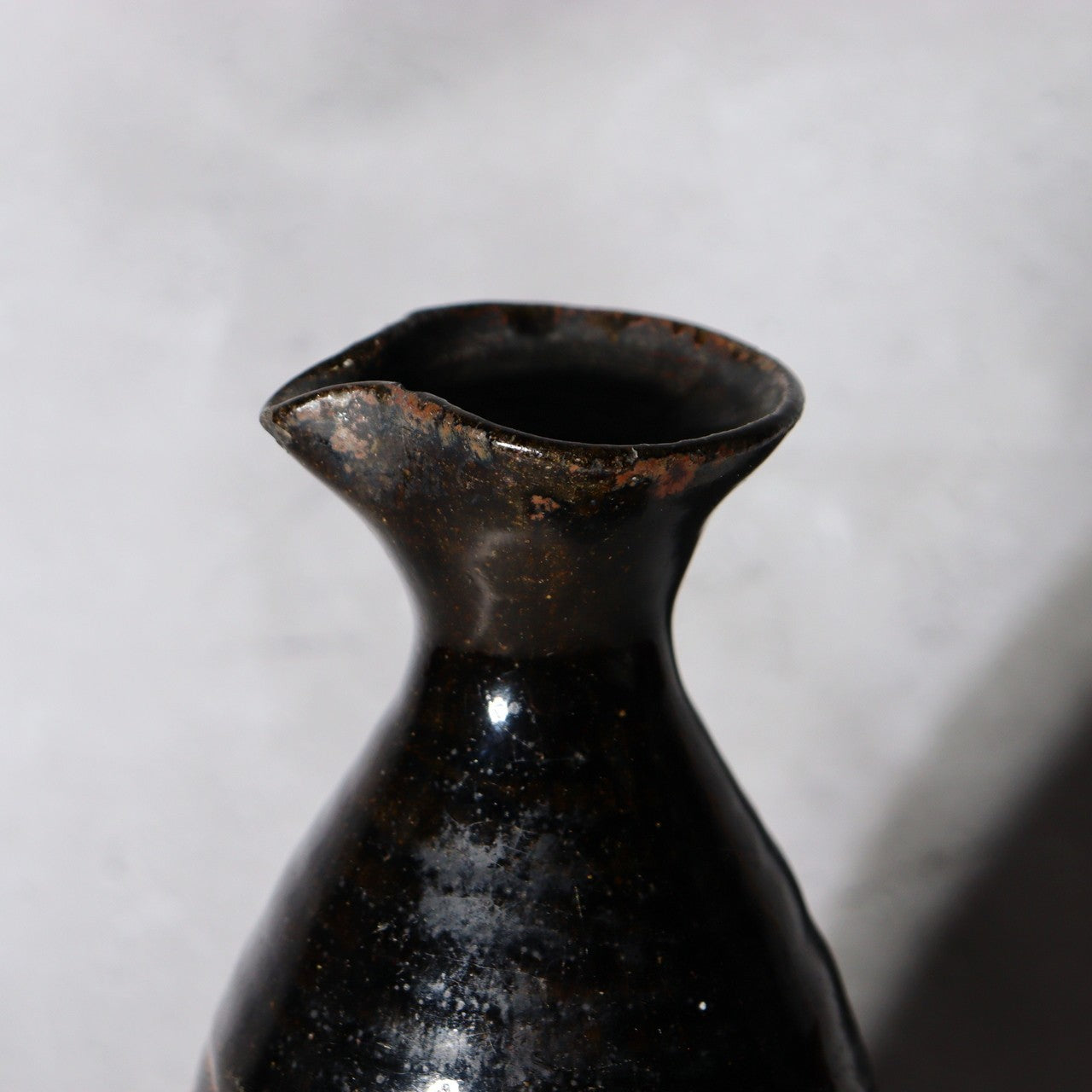 Antique Japanese Seba-yaki Pottery Tokkuri Sake Bottle Nagano Shinshu Vase9