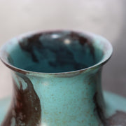 Japanese Cast Bronze Vase - Houn (Masaya Hasegawa) - Turquoise Marble Design9