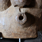 Japanese Antique Wood Carved Mask Usobuki Hyottoko Kyogen Folk Art 23cm17