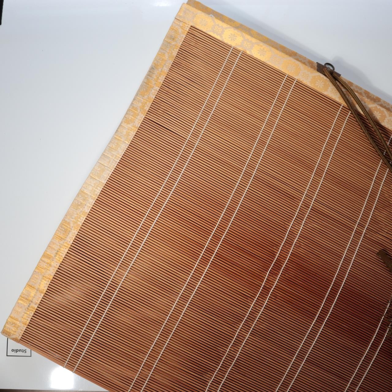 Japanese Vintage Woven Bamboo Ozashiki Sudare Misu Blinds Set of 2 VG4238