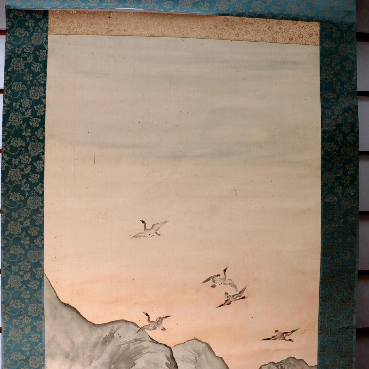 Antique Japanese Hand Painted Silk Kakemono Hanging Scroll Samurai Warrior5