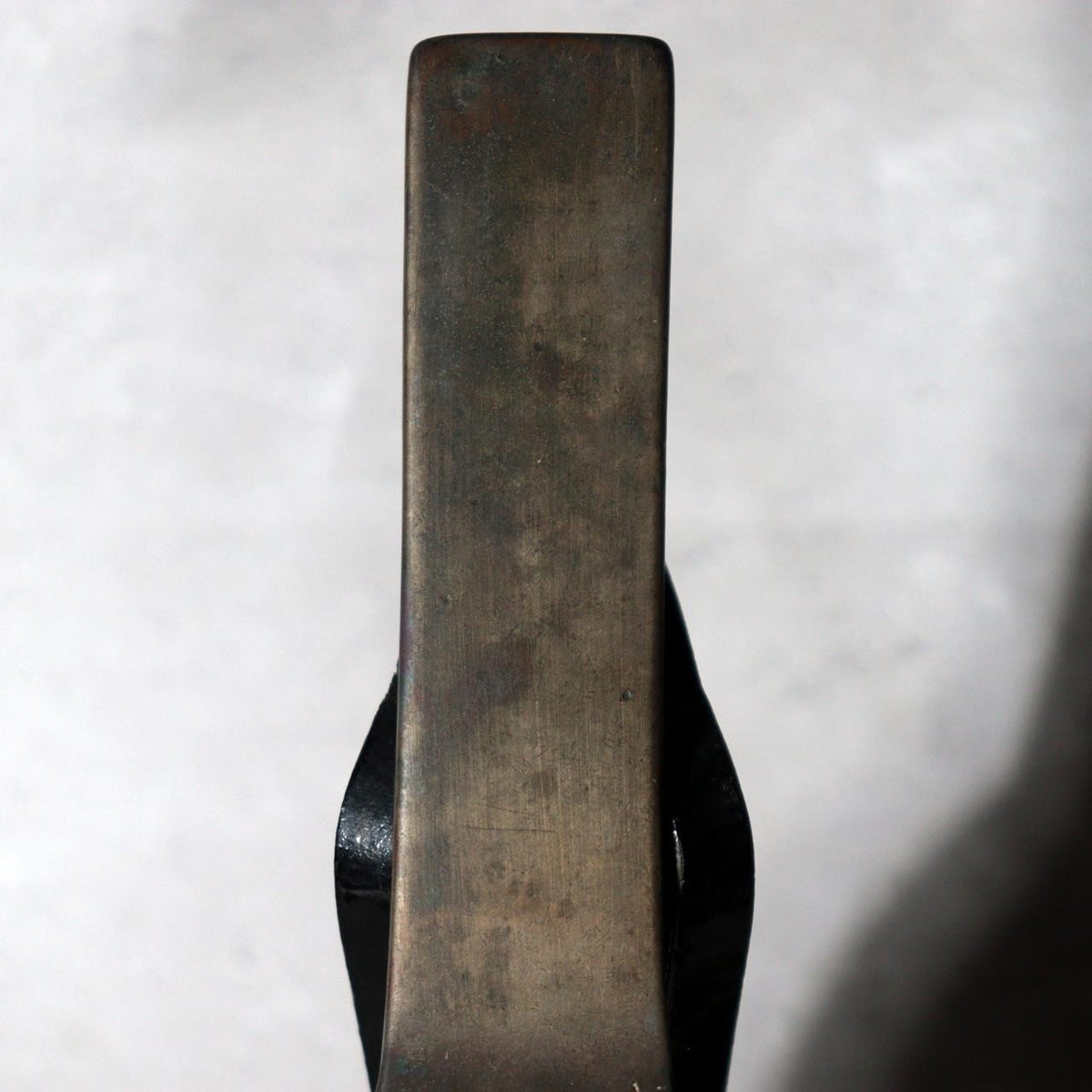 Antique Japanese Bronze Mirror Shinkyo Fujiwara Masashige Wooden Stand BOSa6815