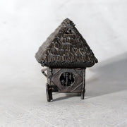 Japanese Cast Bronze Thatched House Incense Burner Koro Kensai II Tomobako6