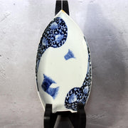 Antique Japanese Hirado Ware Porcelain Dish - Sometsuke Bakumatsu 17cm IP1352