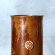 Japanese Takaoka Copperware Bronze Flower Vase Traditional Craft Shin BV7716